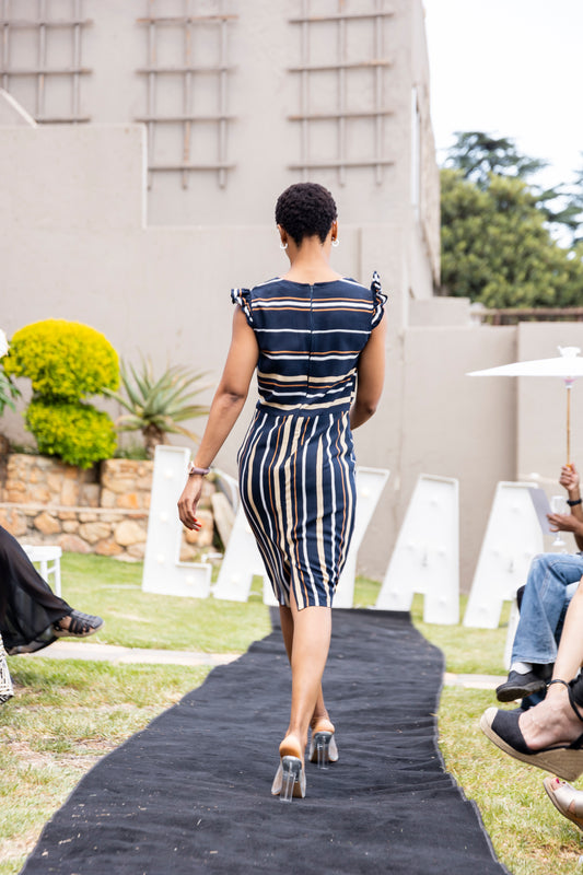 Nautical Stripe Pencil Dress