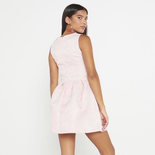 Slim Cut Mini Dress - Pink