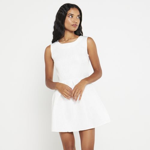 Slim Cut Mini Dress - White