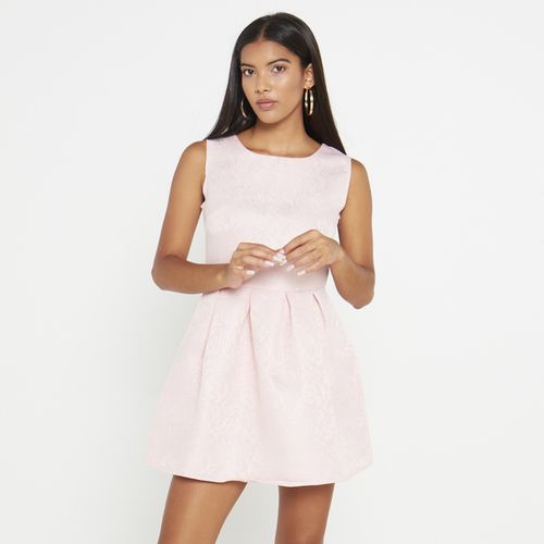 Slim Cut Mini Dress - Pink